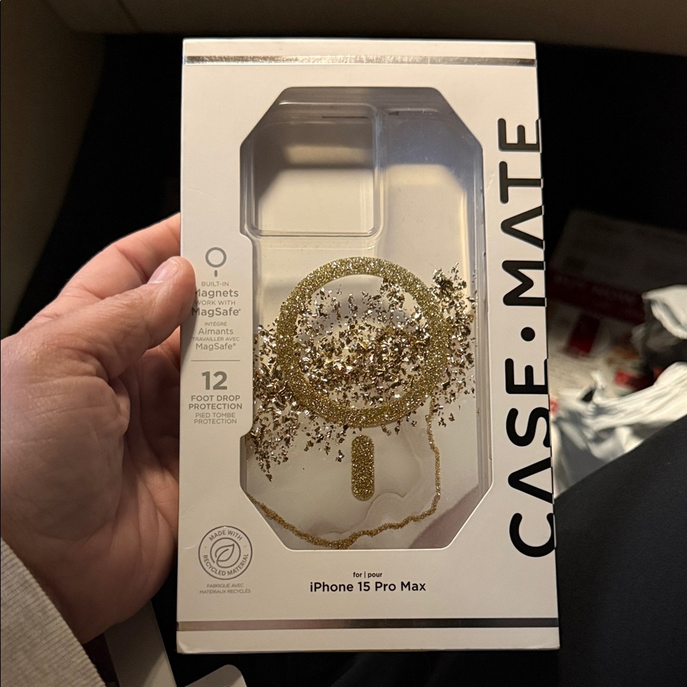Case-Mate Gold Sparkle iPhone 15 Pro Max Case